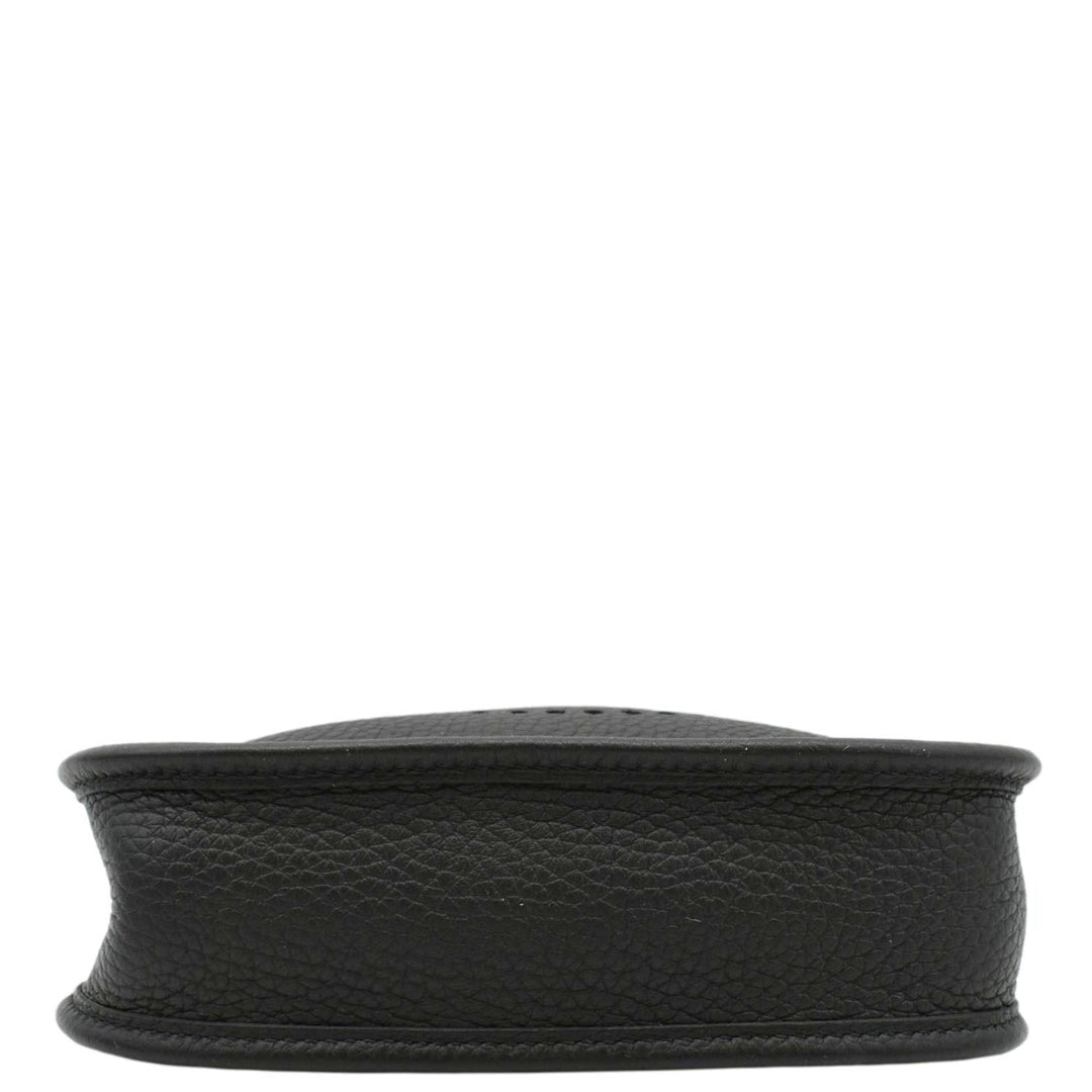 Hermes Evelyne TPM Clemence Leather Crossbody Bag Black