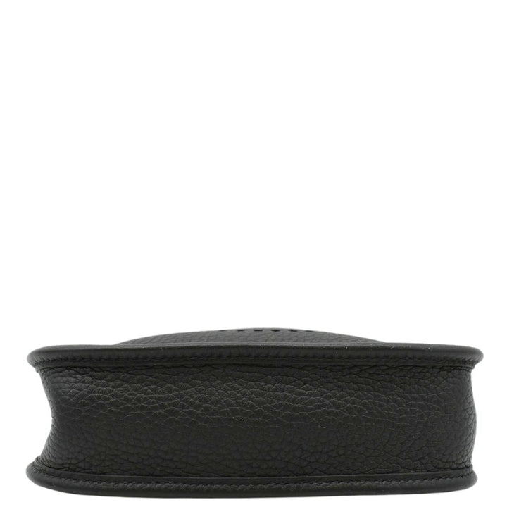 Hermes Evelyne TPM Clemence Leather Crossbody Bag Black