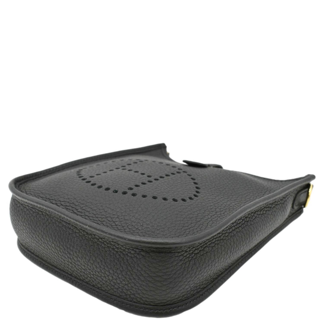 Hermes Evelyne TPM Clemence Leather Crossbody Bag Black