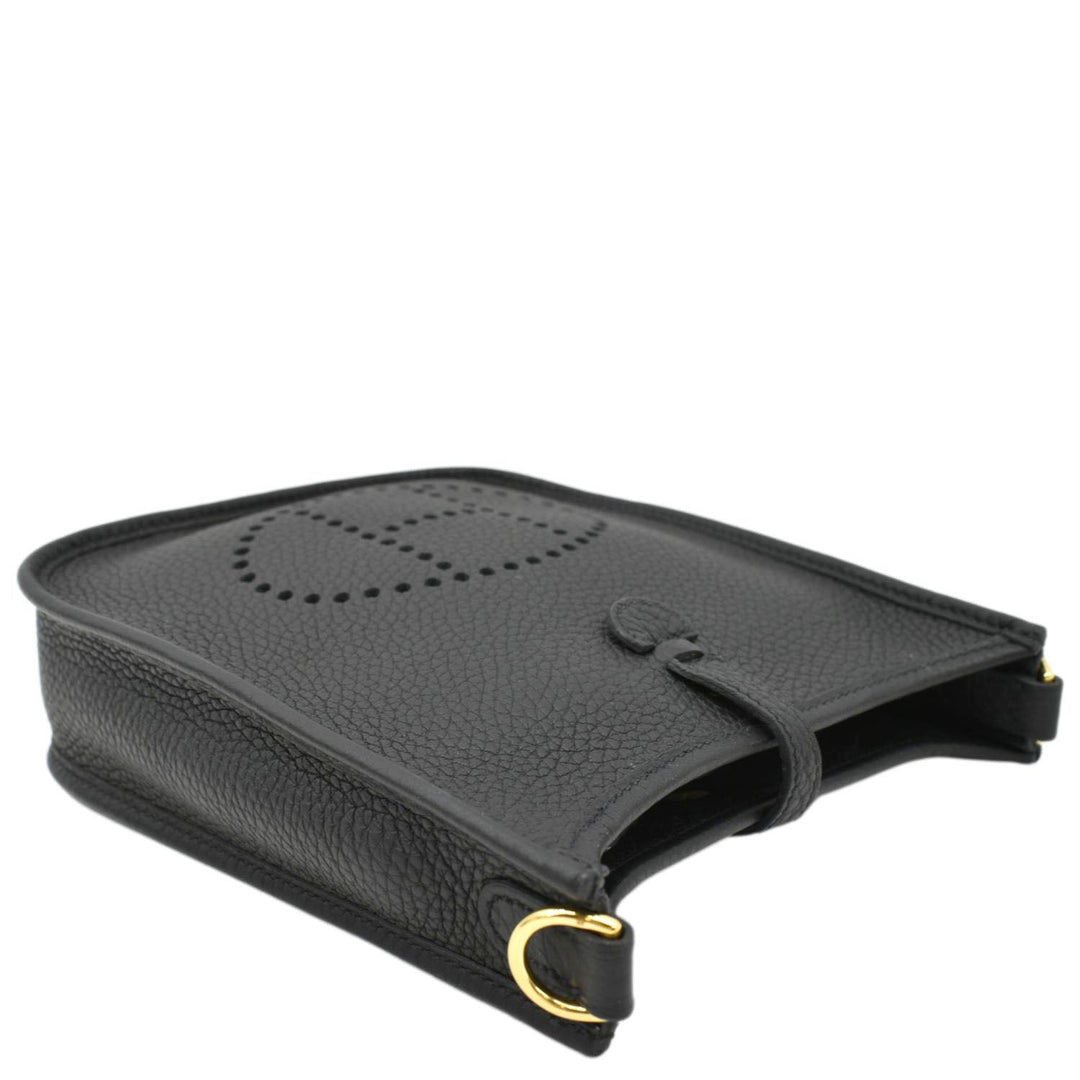 Hermes Evelyne TPM Clemence Leather Crossbody Bag Black