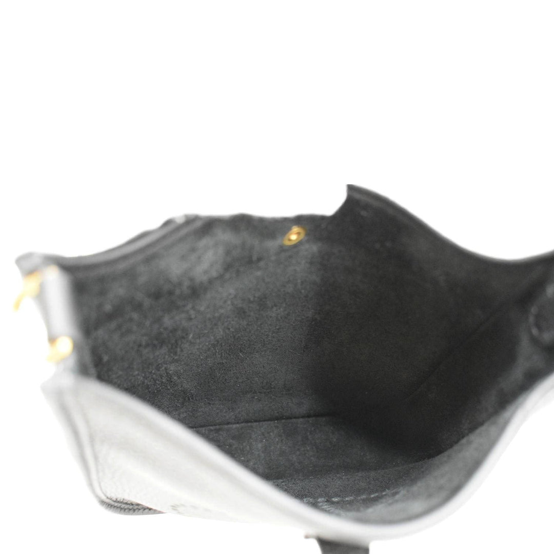 Top quality Hermes Evelyne TPM Clemence Leather Crossbody Bag Black