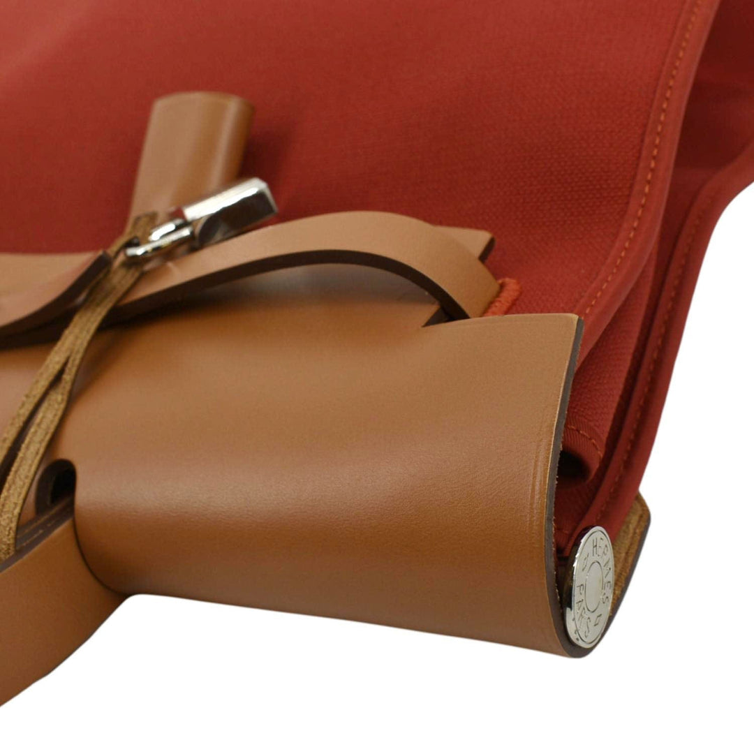 Top quality Hermes Herbag Canvas Tote Shoulder Bag Red