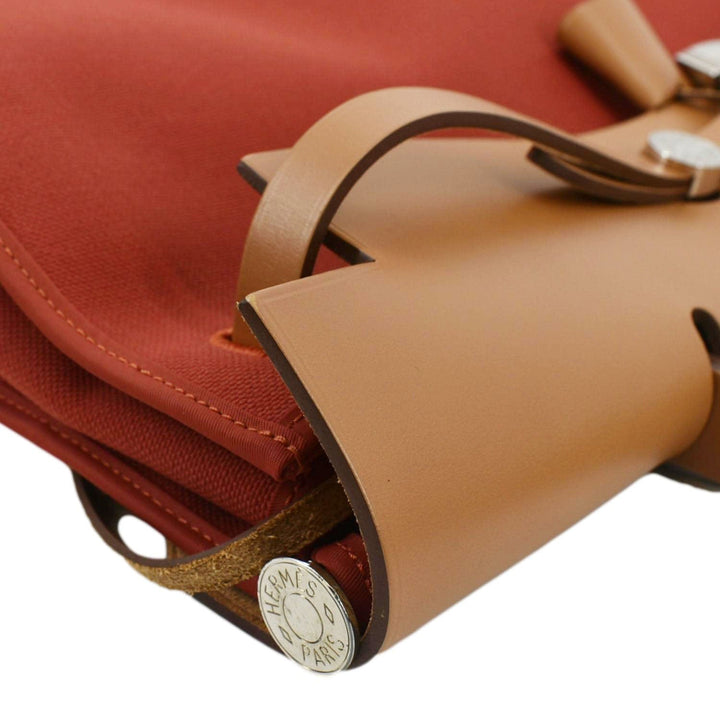 Top quality Hermes Herbag Canvas Tote Shoulder Bag Red