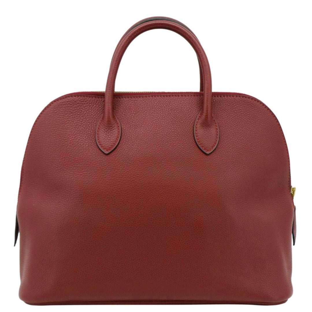 Top quality Hermes Bolide 30 Vintage Taurillon Leather Satchel Bag Maroon