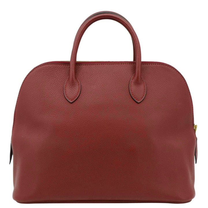 Top quality Hermes Bolide 30 Vintage Taurillon Leather Satchel Bag Maroon