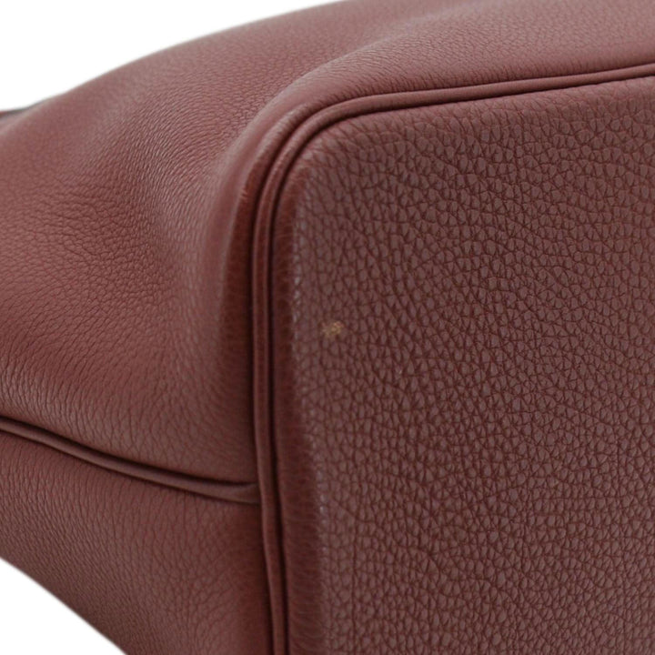 Top quality Hermes Bolide 30 Vintage Taurillon Leather Satchel Bag Maroon