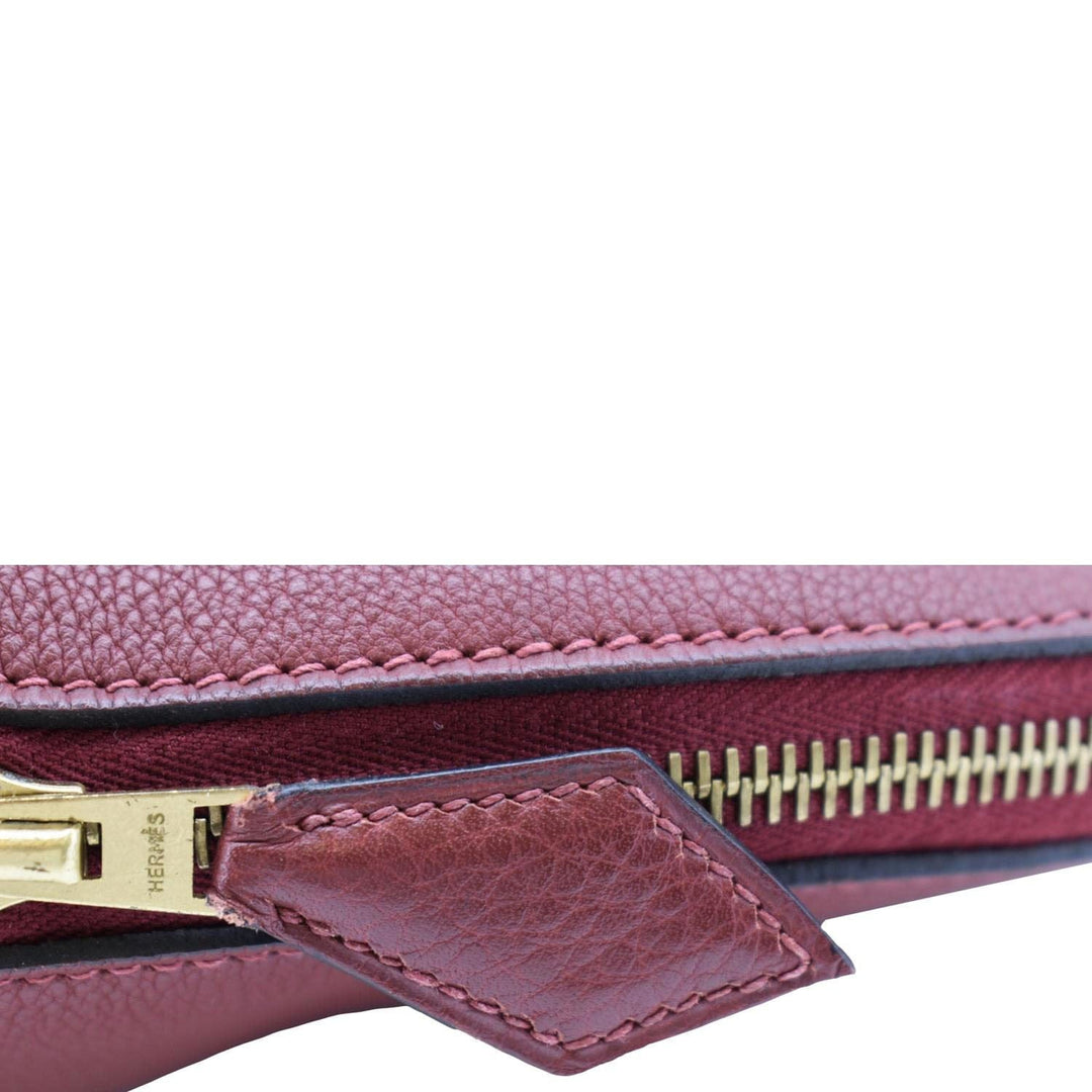 Top quality Hermes Bolide 30 Vintage Taurillon Leather Satchel Bag Maroon
