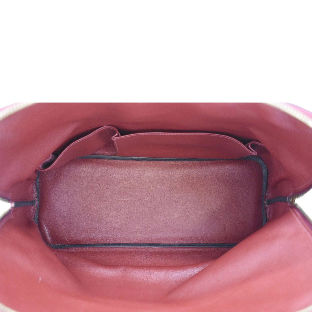 Top quality Hermes Bolide 30 Vintage Taurillon Leather Satchel Bag Maroon