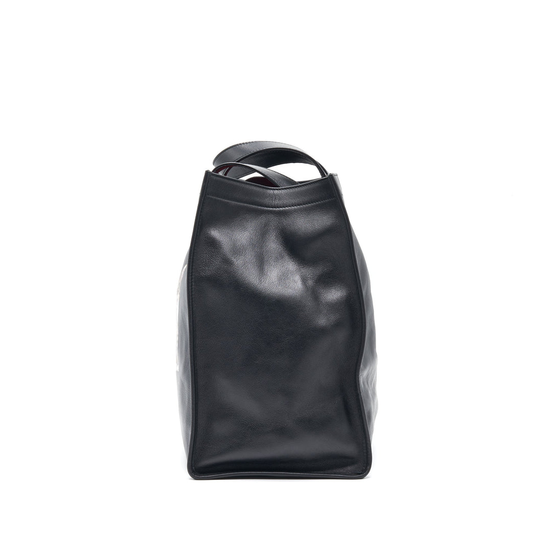 Top Quality Balenciaga Kitten Print Leather Tote Bag