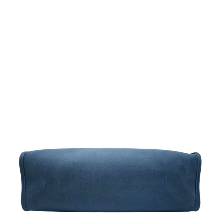 Hermes Herbag Zip Retourne 31 Canvas Tote Shoulder Bag Blue
