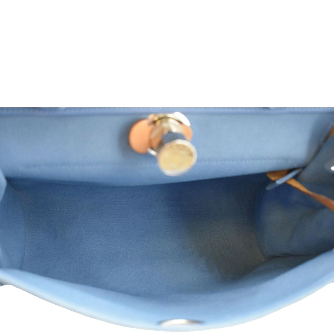 Top quality Hermes Herbag Zip Retourne 31 Canvas Tote Shoulder Bag Blue