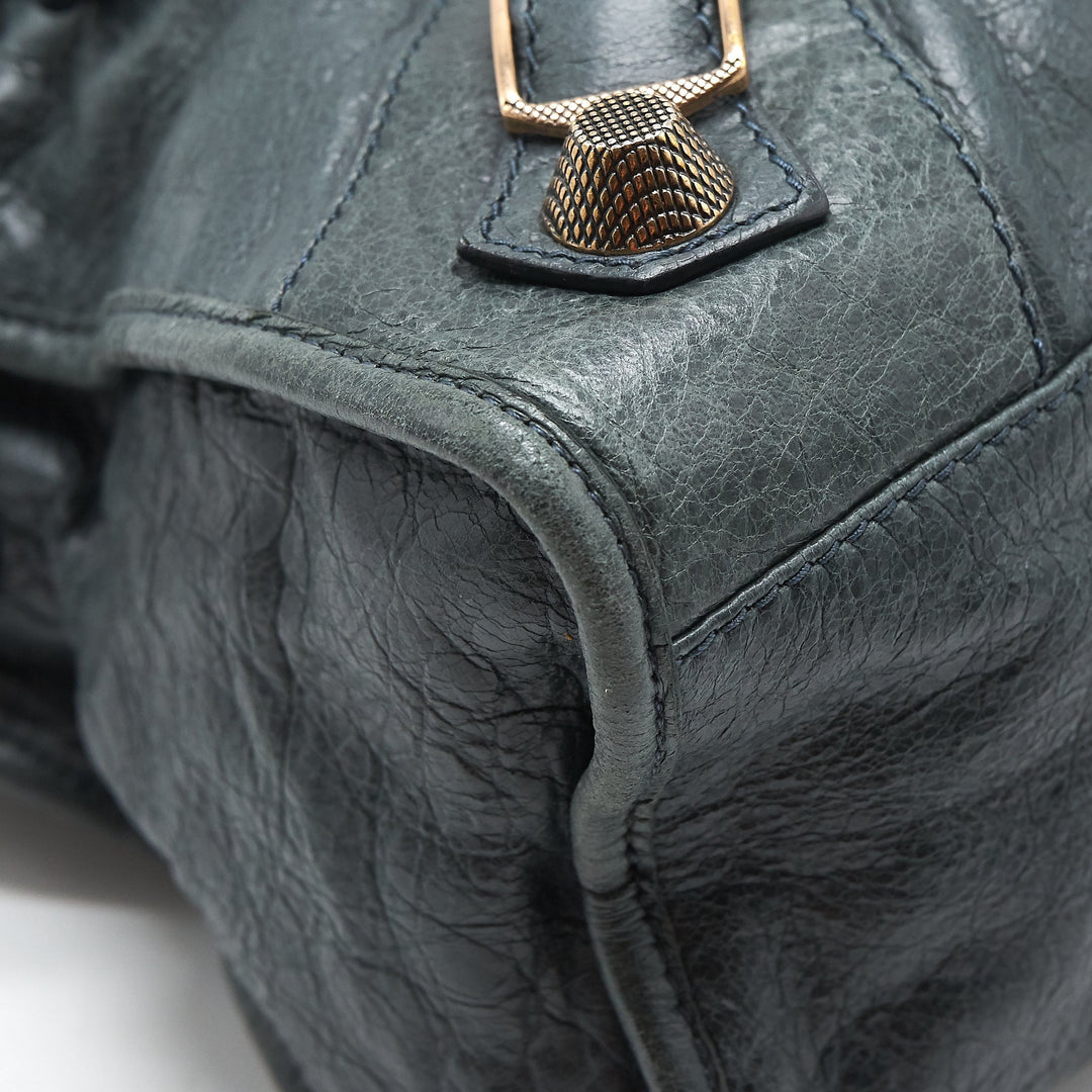 Top Quality Balenciaga Tote Bag Dark Grey with Giant stud hardware