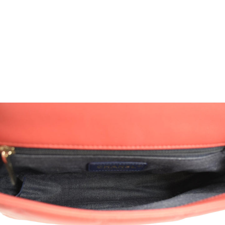 Top Quality Chanel Resin Chain Flap Lambskin Quilted Leather Shoulder Bag Red