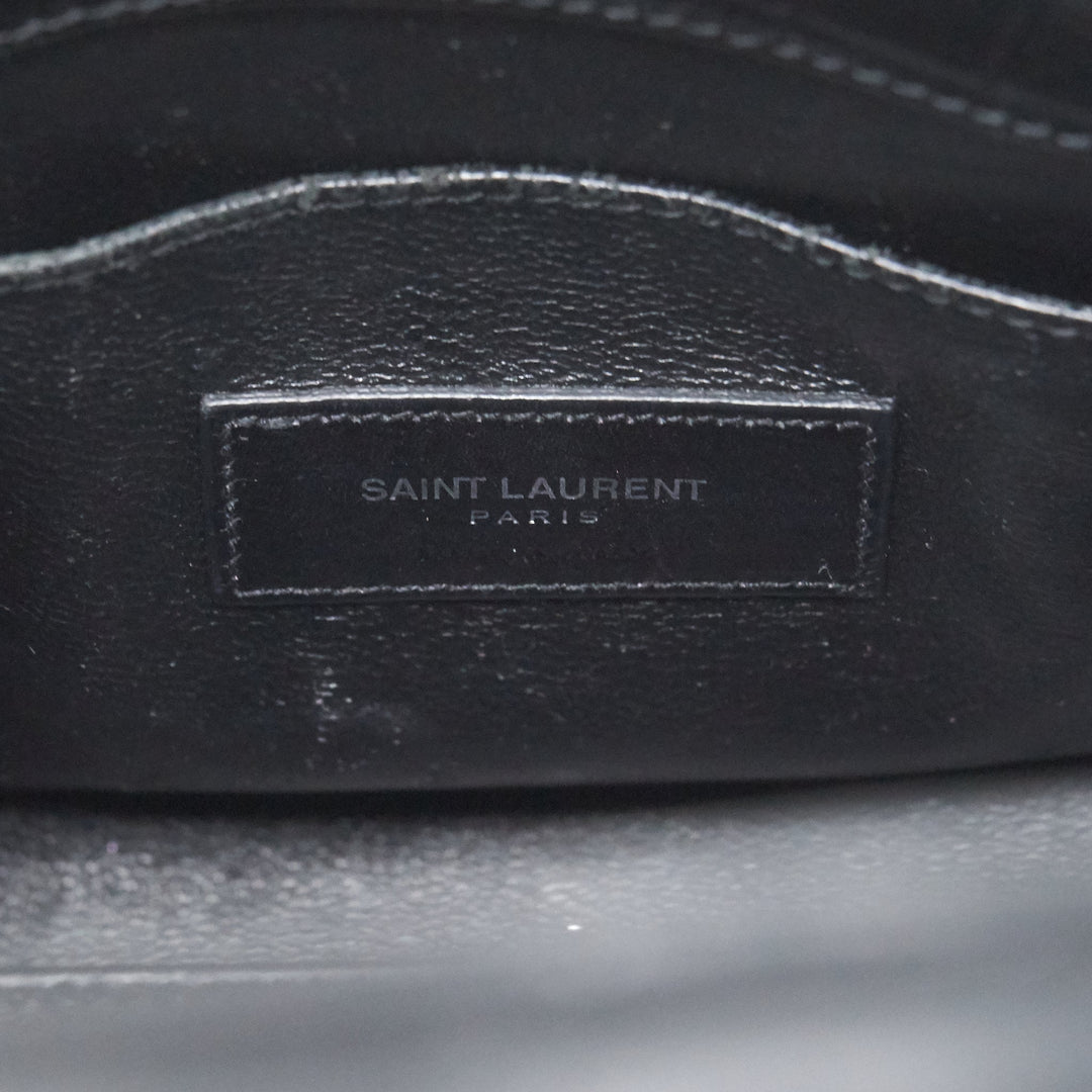Saint Laurent/YSL Sac de Jour nano Croc Embossed Black SHW