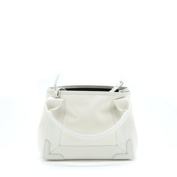 Top Quality Balenciaga Cabas Fabric/Leather Off white SHW