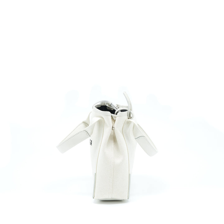 Top Quality Balenciaga Cabas Fabric/Leather Off white SHW