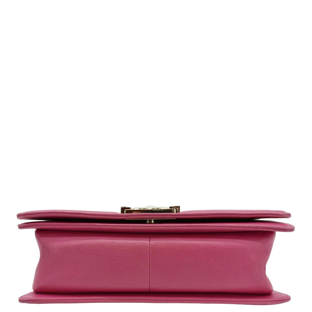 Top Quality Chanel Medium Boy Flap Quilted Leather Shoulder Bag Pink