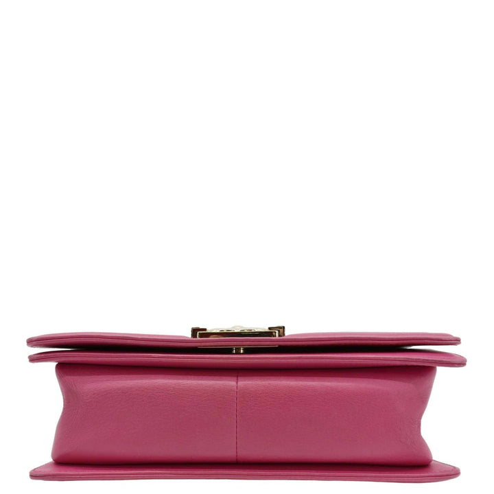 Top Quality Chanel Medium Boy Flap Quilted Leather Shoulder Bag Pink