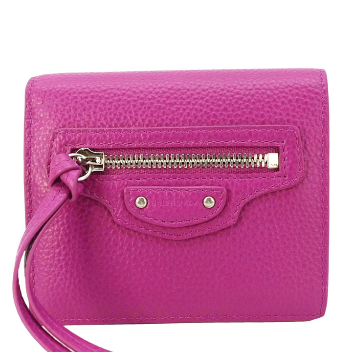 Top Quality Balenciaga Neo Classic Mini Leather Wallet Pink