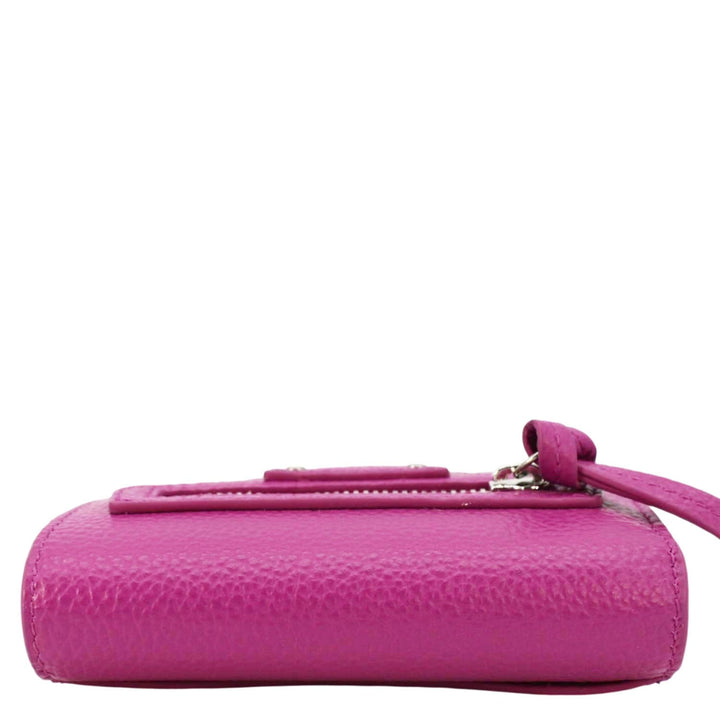Top Quality Balenciaga Neo Classic Mini Leather Wallet Pink
