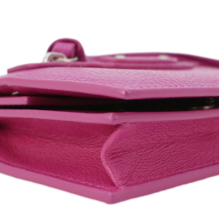 Top Quality Balenciaga Neo Classic Mini Leather Wallet Pink