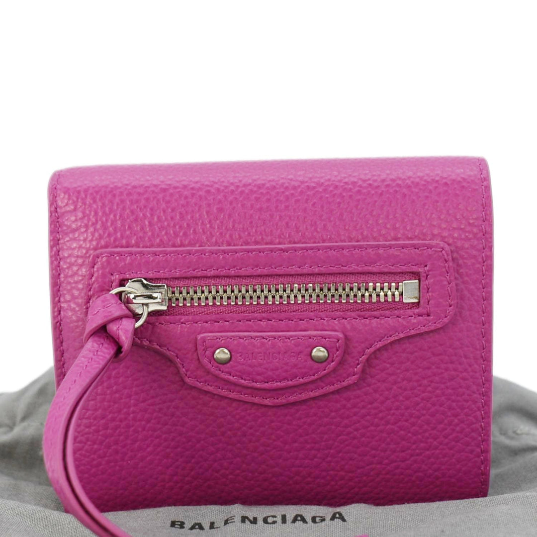 Top Quality Balenciaga Neo Classic Mini Leather Wallet Pink
