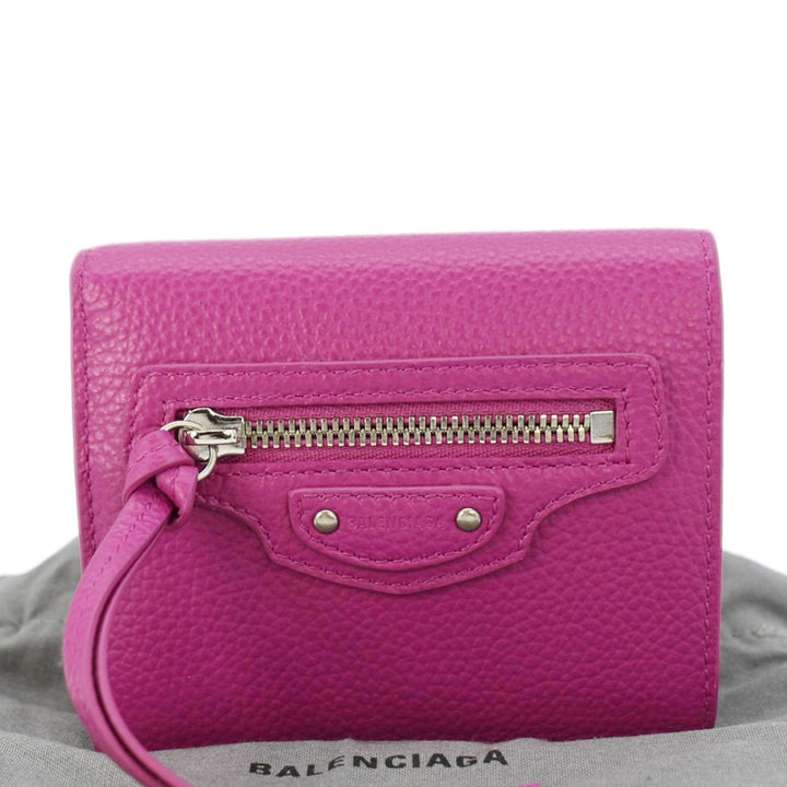 Top Quality Balenciaga Neo Classic Mini Leather Wallet Pink