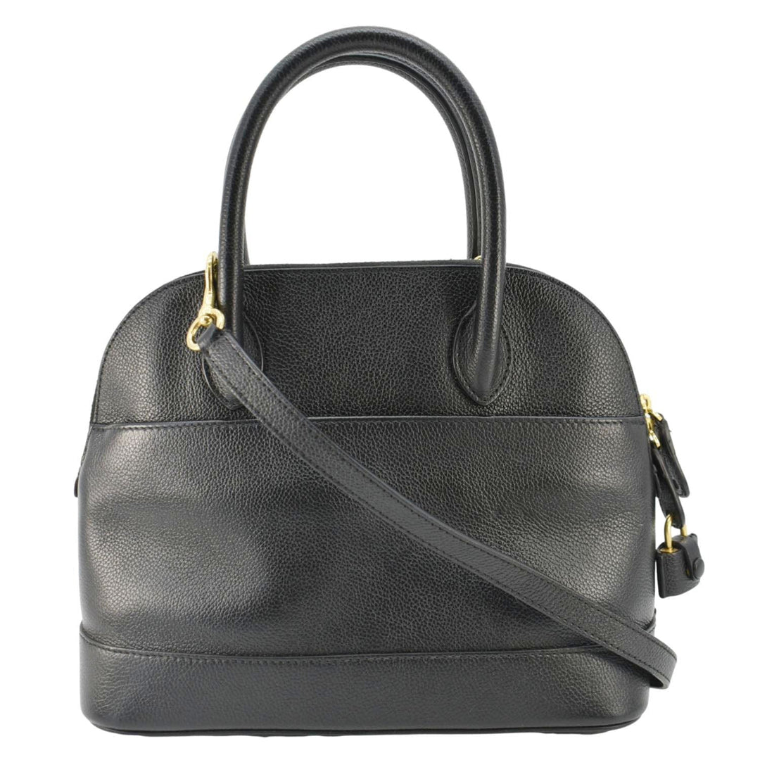 balenciaga Ville Top Handle Grained Leather Crossbody Bag Black