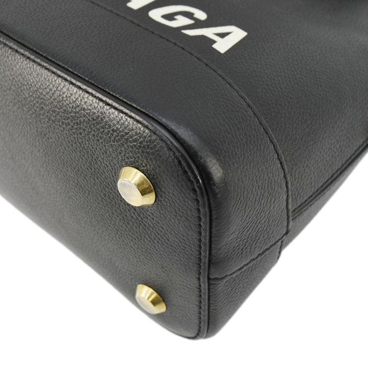balenciaga Ville Top Handle Grained Leather Crossbody Bag Black