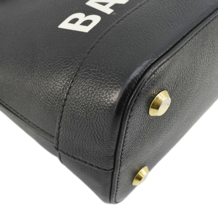 balenciaga Ville Top Handle Grained Leather Crossbody Bag Black