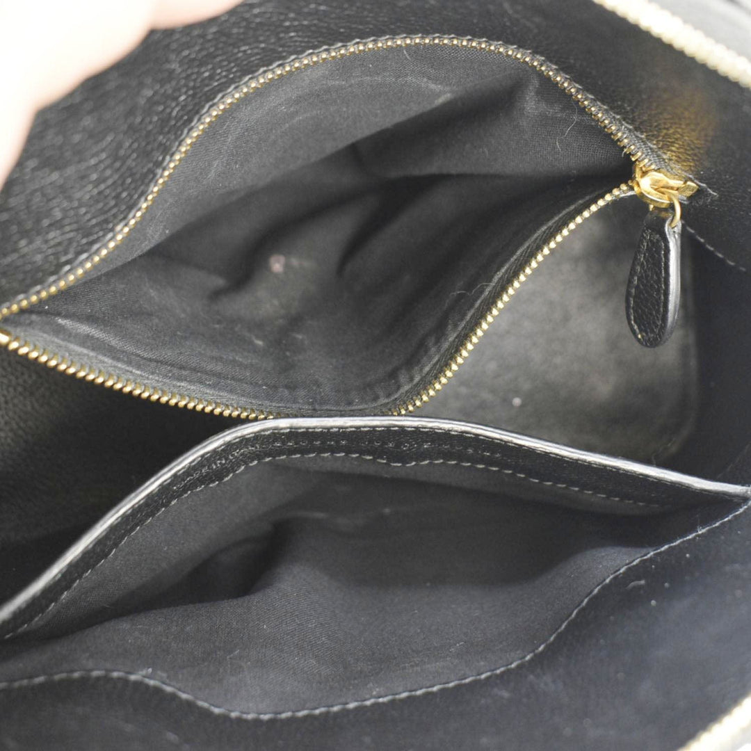 balenciaga Ville Top Handle Grained Leather Crossbody Bag Black