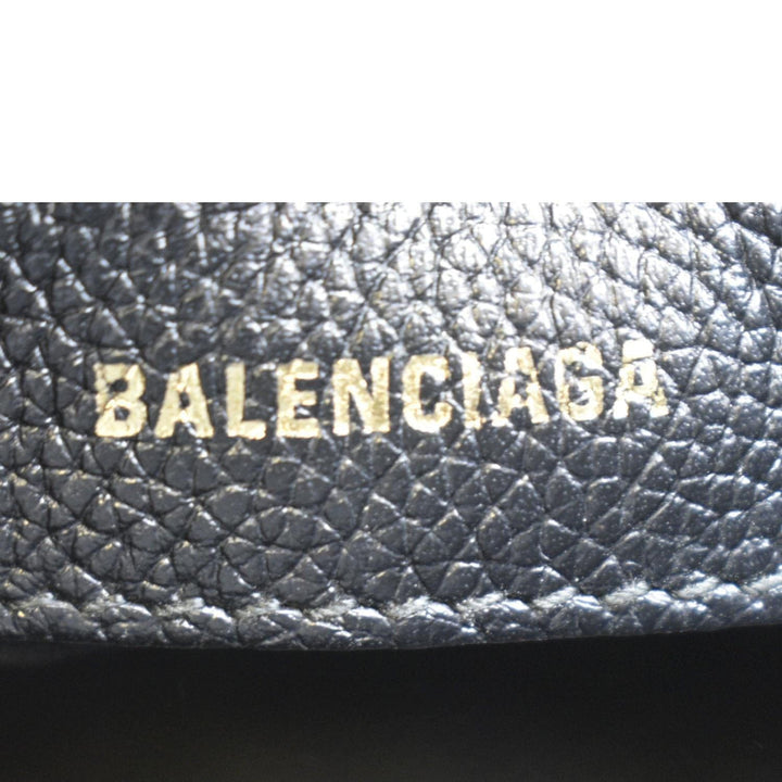balenciaga Ville Top Handle Grained Leather Crossbody Bag Black