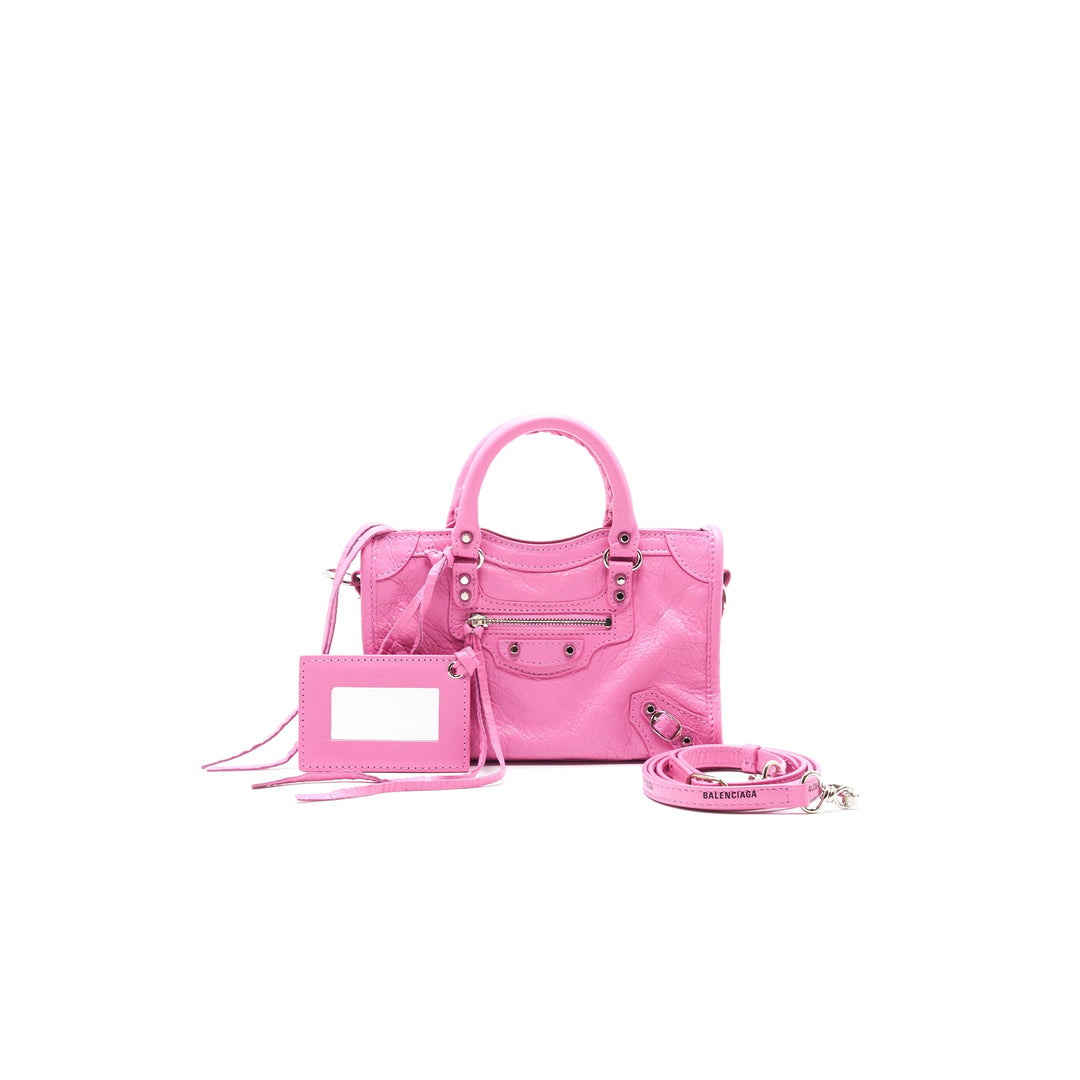 Top Quality Balenciaga Pink Classic Nano City Bag