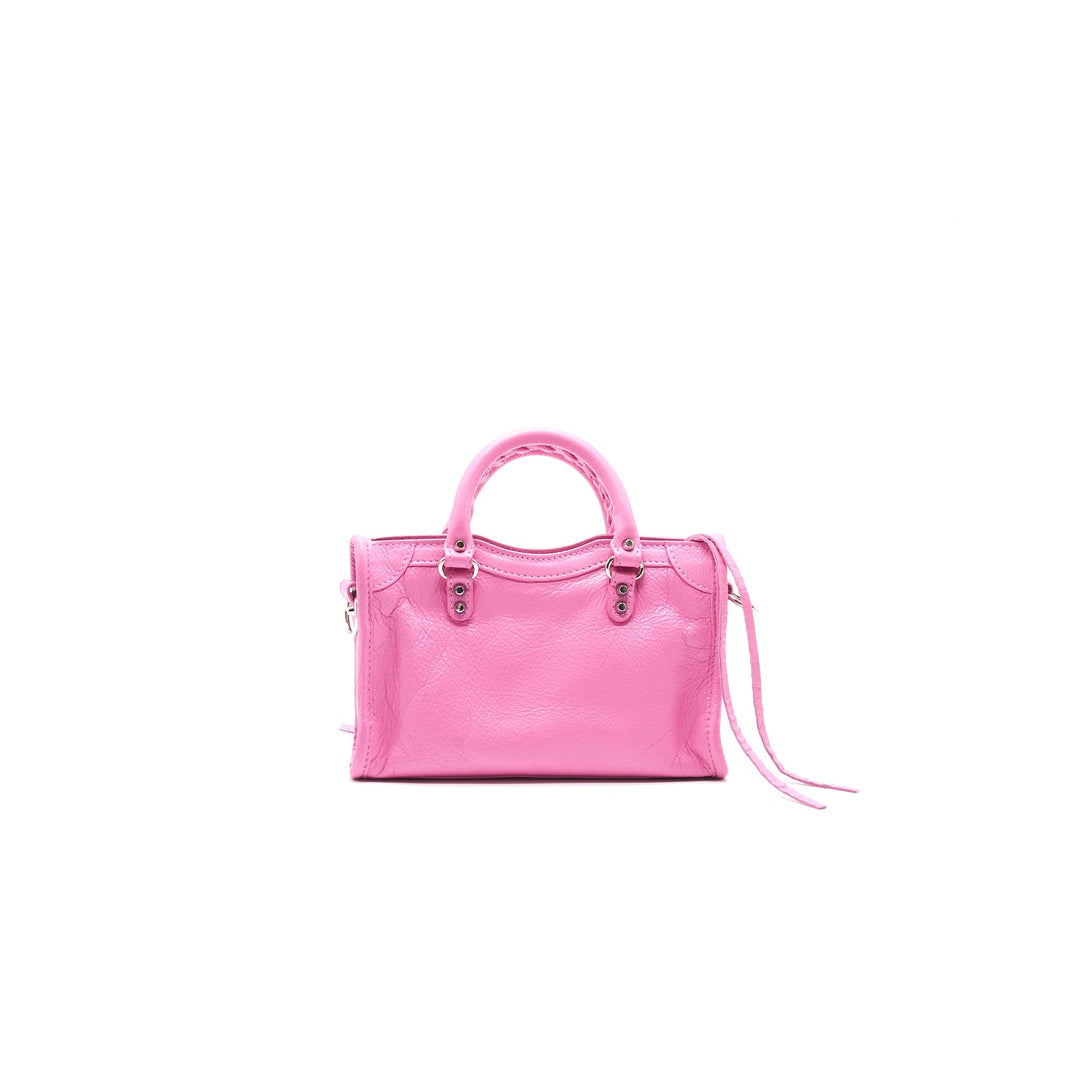 Top Quality Balenciaga Pink Classic Nano City Bag