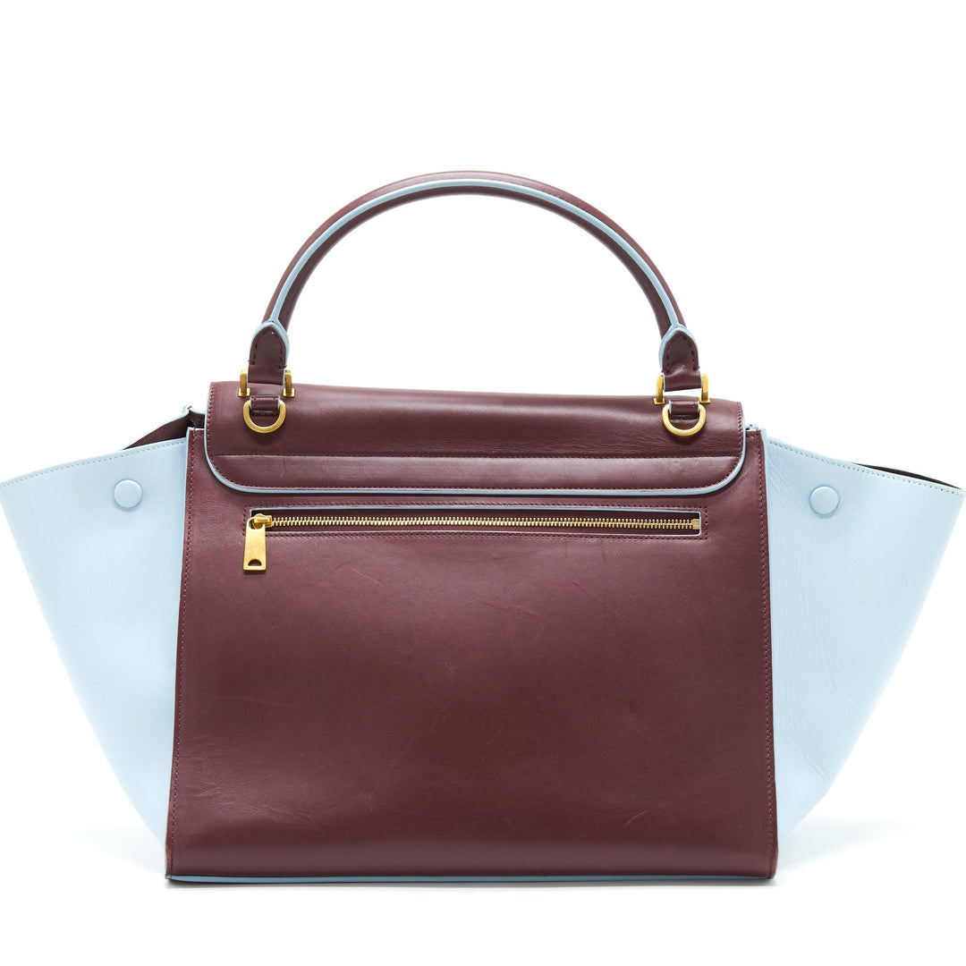 Top Quality Celine Trapeze Bag Burgundy / Light Blue