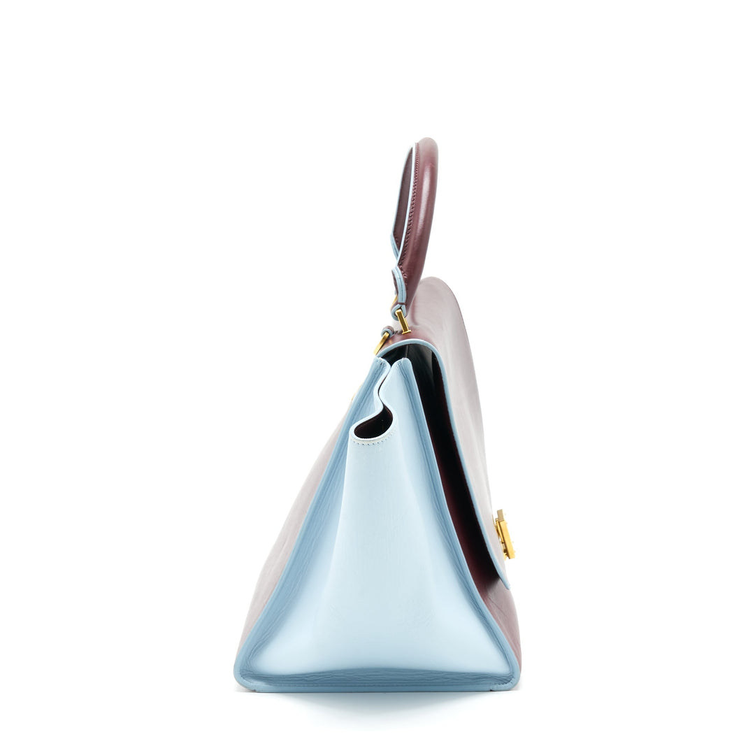 Top Quality Celine Trapeze Bag Burgundy / Light Blue