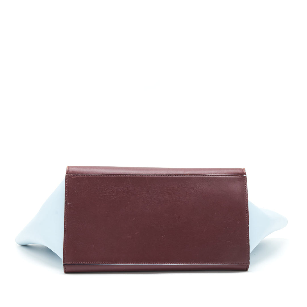 Top Quality Celine Trapeze Bag Burgundy / Light Blue
