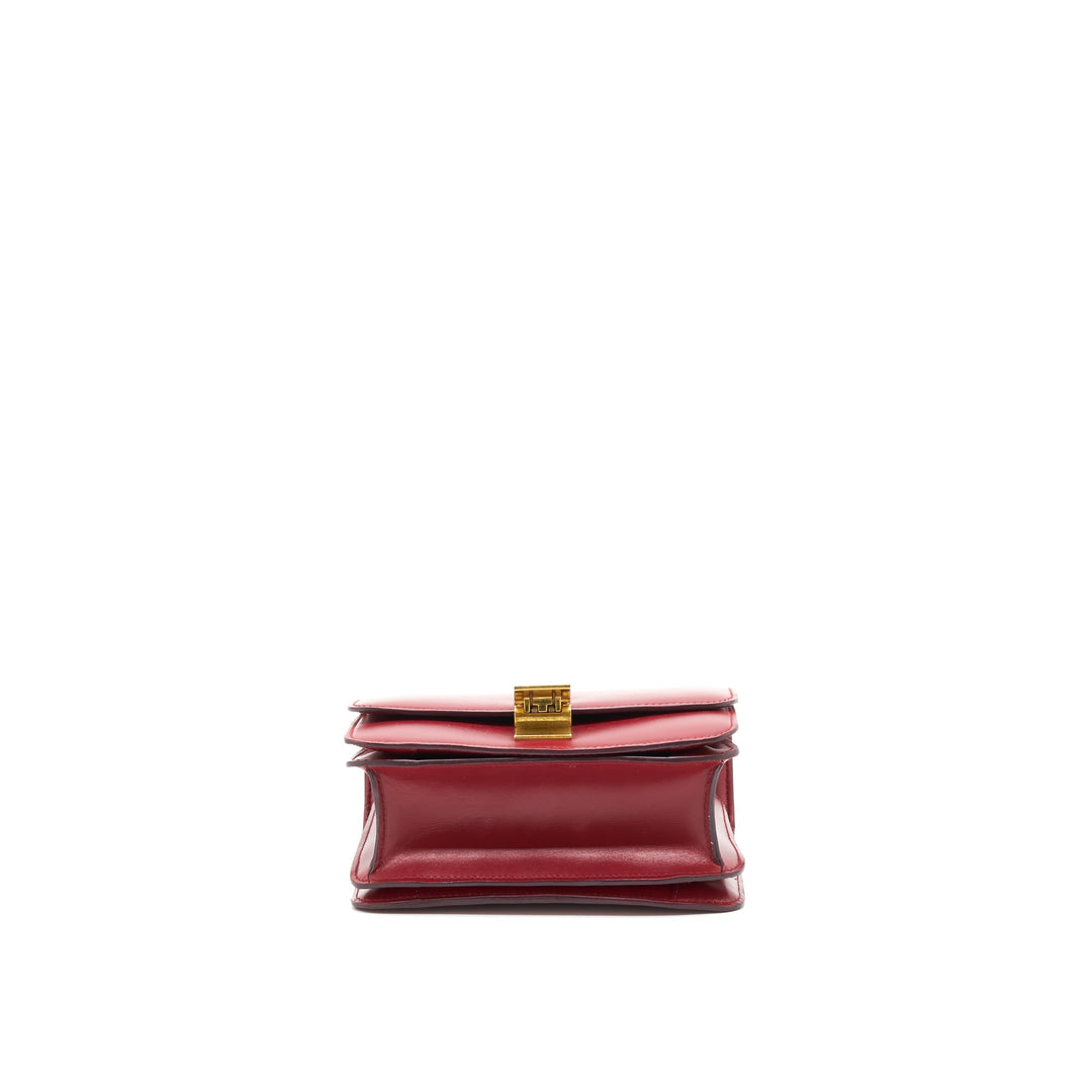 Top Quality Celine Small Classic Bag In Box Calfskin Red