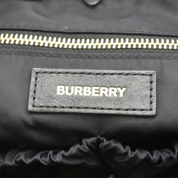 Burberry Vintage Check Flap Nylon Diaper Bag Beige