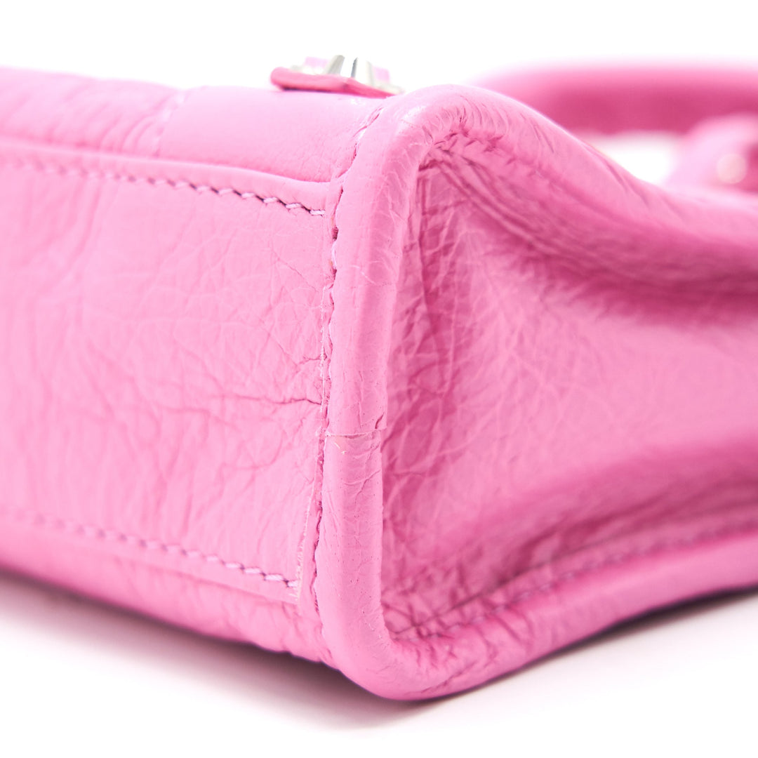 Top Quality Balenciaga Pink Classic Nano City Bag
