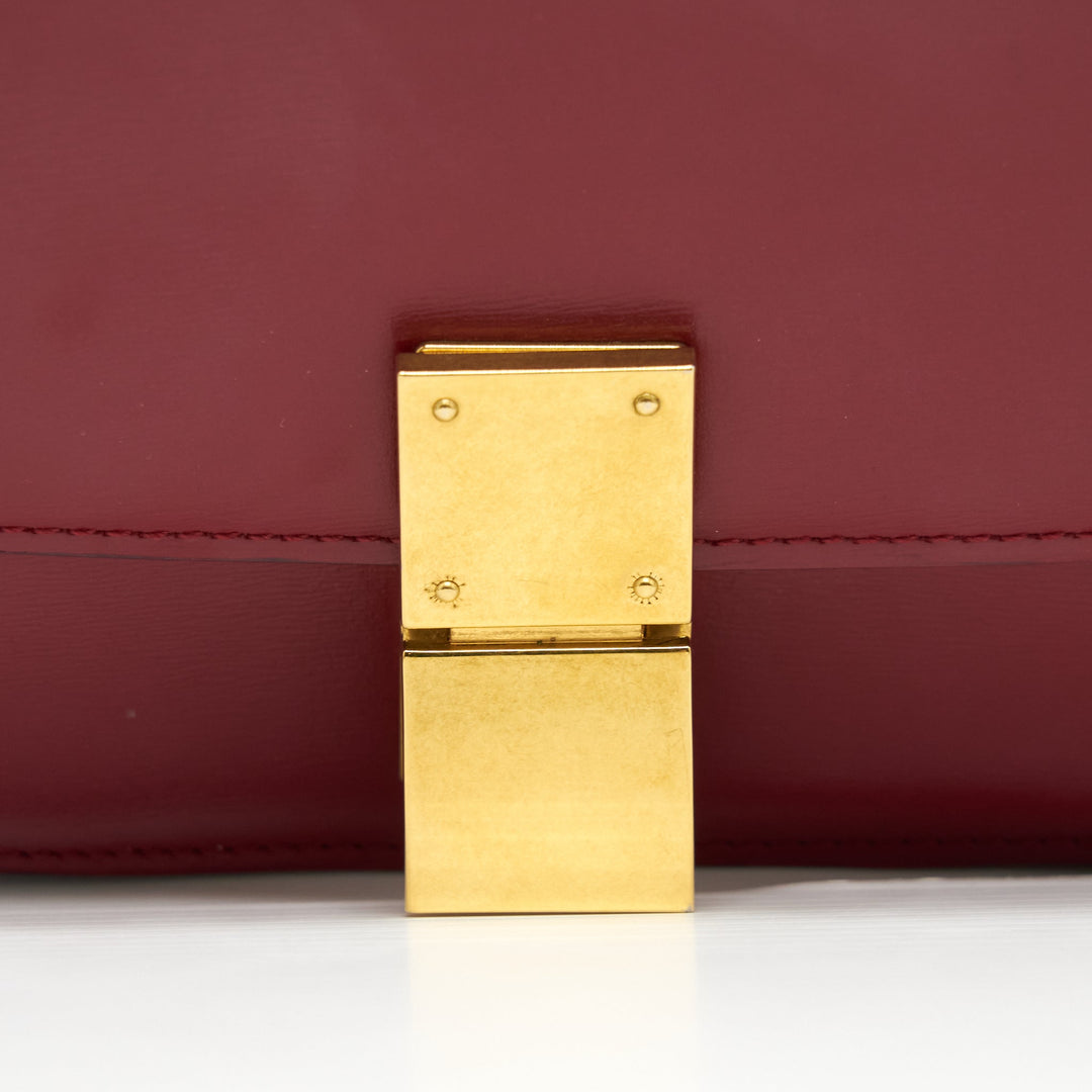 Top Quality Celine Small Classic Bag In Box Calfskin Red