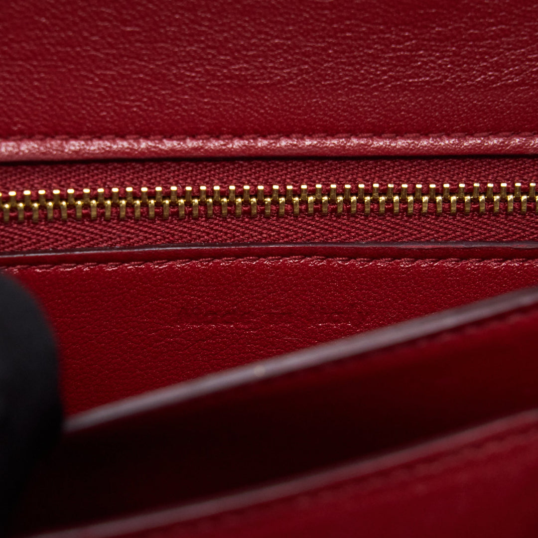 Top Quality Celine Small Classic Bag In Box Calfskin Red