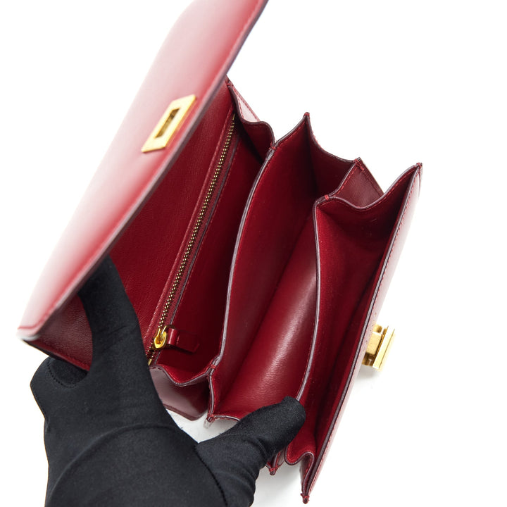 Top Quality Celine Small Classic Bag In Box Calfskin Red