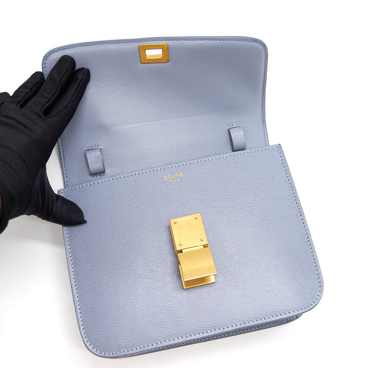 Top Quality Celine Teen Classic Bag in Calfskin Liege Arctic Blue
