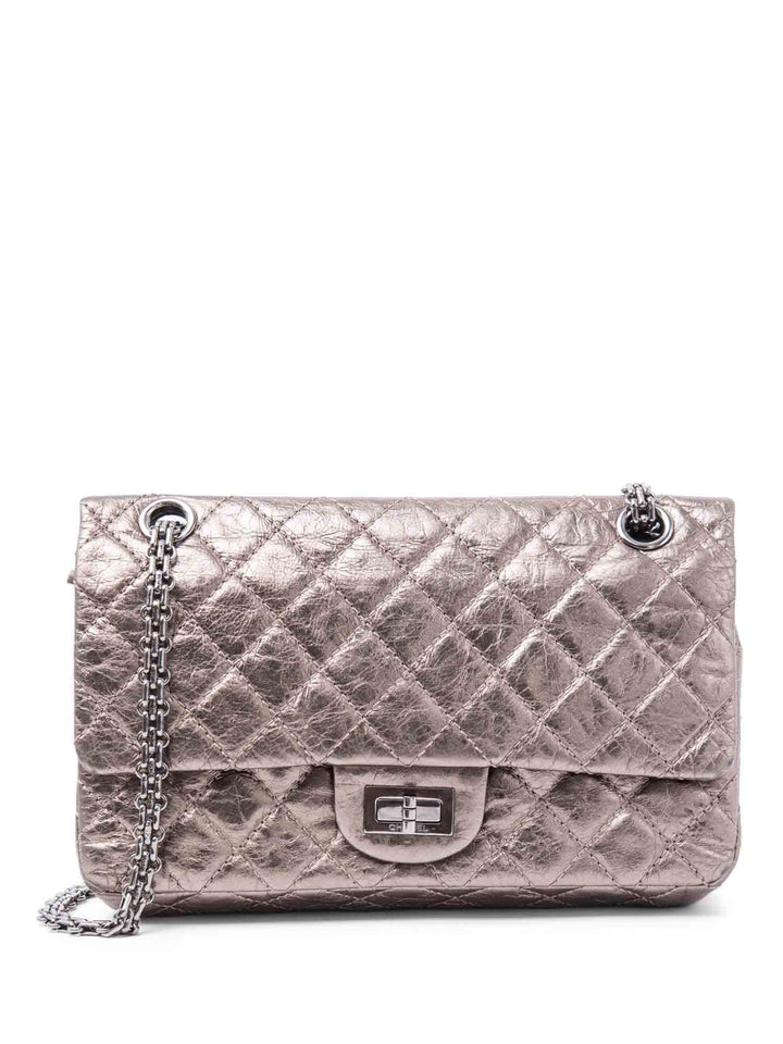 Top Quality Chanel 2.55 Leather Reissue Medium Double Flap Bag Taupe