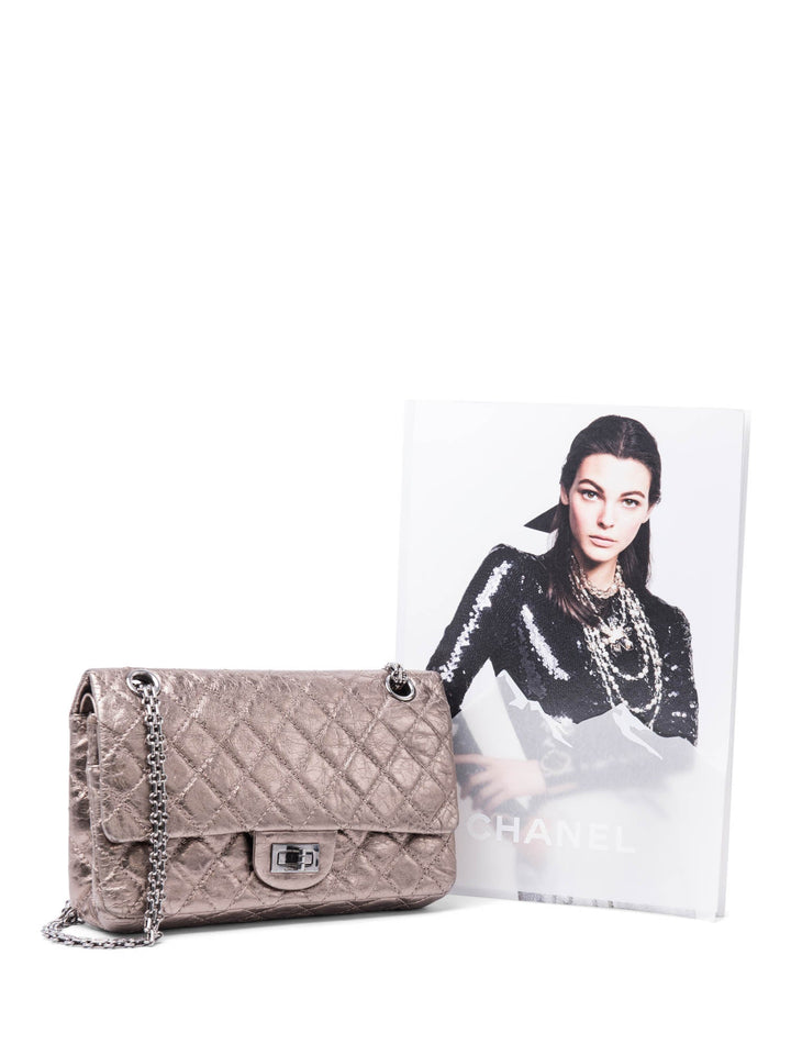Top Quality Chanel 2.55 Leather Reissue Medium Double Flap Bag Taupe