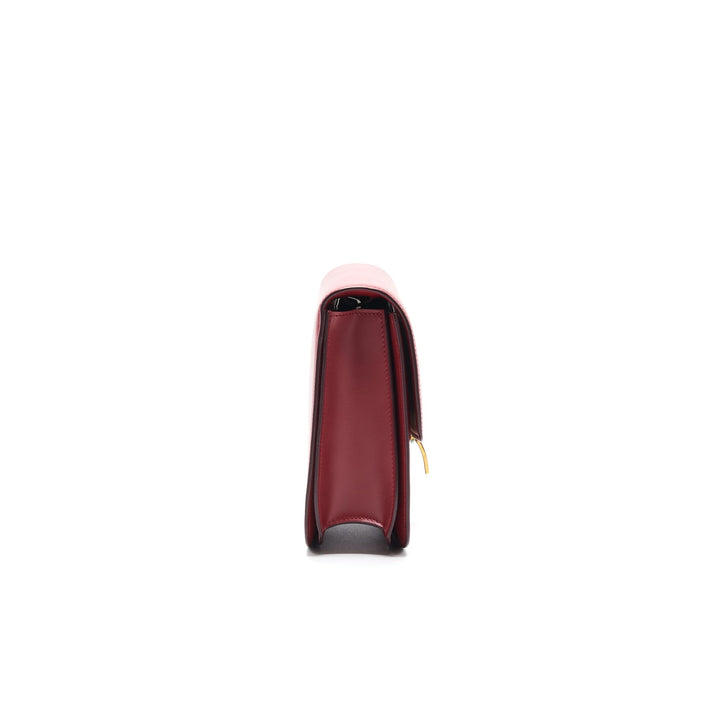 Celine Medium Classic Box Calfskin Bag Red