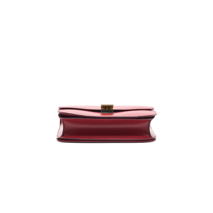 Celine Medium Classic Box Calfskin Bag Red