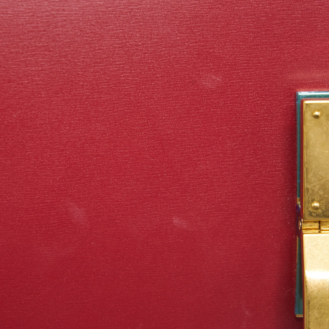 Celine Medium Classic Box Calfskin Bag Red