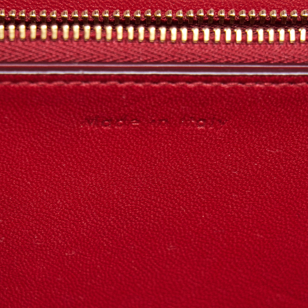 Celine Medium Classic Box Calfskin Bag Red